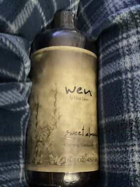WEN Sweet Almond Body Wash Bottle in Brown and Cream